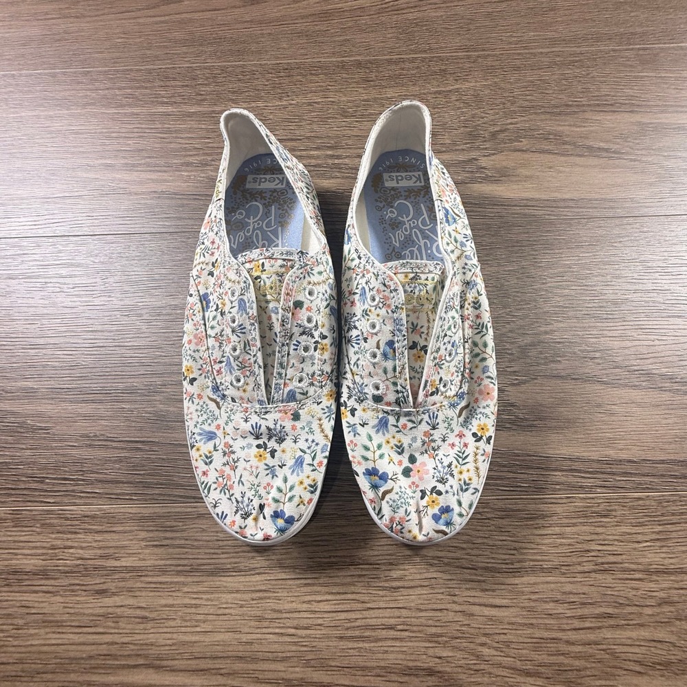 Keds x Rifle Paper Co. Women's Chillax Slip On Sneakers Bramble Fields Size 9 - Picture 3 of 12